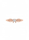 The Elara Knot Ring in 18K Rose Gold with Lab-Grown Diamond Center