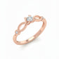 The Elara Knot Ring in 18K Rose Gold with Lab-Grown Diamond Center