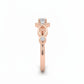 The Elara Knot Ring in 18K Rose Gold with Lab-Grown Diamond Center