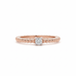Modern Grains Rose Gold Lab Diamond Ring, 18k with Rhodium-Set Center