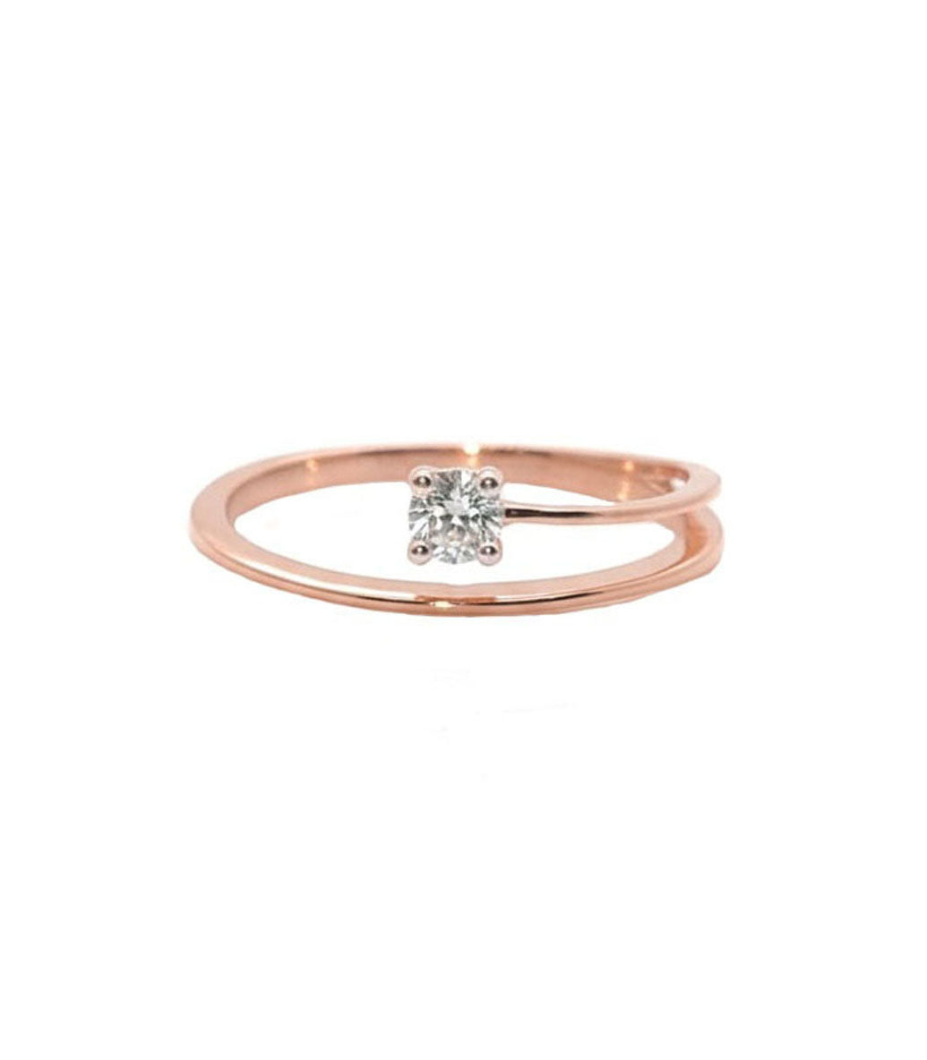 Sol Wrap Ring – 18K Rose Gold Rhodium Plated