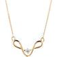 The Blush Wave Diamond Pendant with Chain - 18K Rose Gold Rhodium Plated