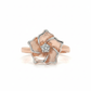 The Aurora Bloom 18k Rose Gold & Rhodium Plated Lab Diamond Ring
