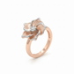 The Aurora Bloom 18k Rose Gold & Rhodium Plated Lab Diamond Ring