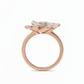 The Aurora Bloom 18k Rose Gold & Rhodium Plated Lab Diamond Ring