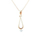 Velin Teardrop Pendant – 18K Rose Gold Rhodium Plated