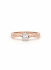Eternal Braid Pear 18k Rose Gold Lab Diamond Solitaire