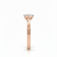 Eternal Braid Pear 18k Rose Gold Lab Diamond Solitaire