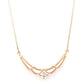 Lattice Glow Solitaire Pendant with Chain - 18K Rose Gold Rhodium Plated