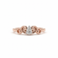The Regal Scroll Pear Lab Diamond Ring, Crafted in 18k Rose Gold with Rhodium Detail