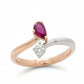 Radiant Fusion Ring – 18K Rose Gold Rhodium Plated