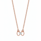 Couture Ribbon Pendant – Elegant Diamond Bow in 18K Rose Gold Rhodium Plated