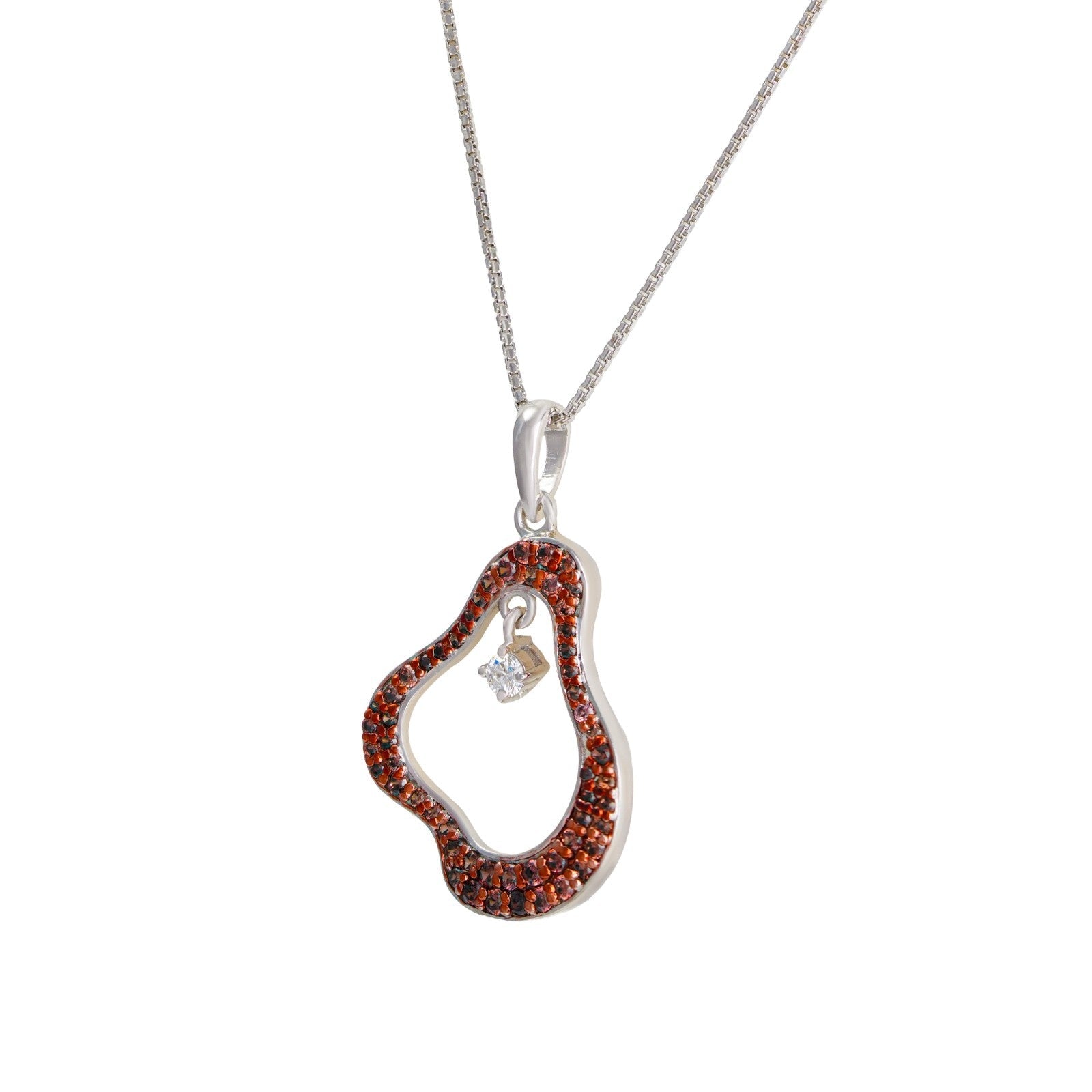 Aura Brown Halo Lab Diamond Pendant
