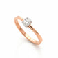 Auralyn Duo Grace Ring – 18K Rose Gold Rhodium Plated