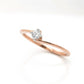 Liora Twist Glow Ring – 18K Rose Gold Rhodium Plated