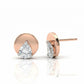Seren Halo Teardrop Earrings – 18K Rose Gold Rhodium Plated
