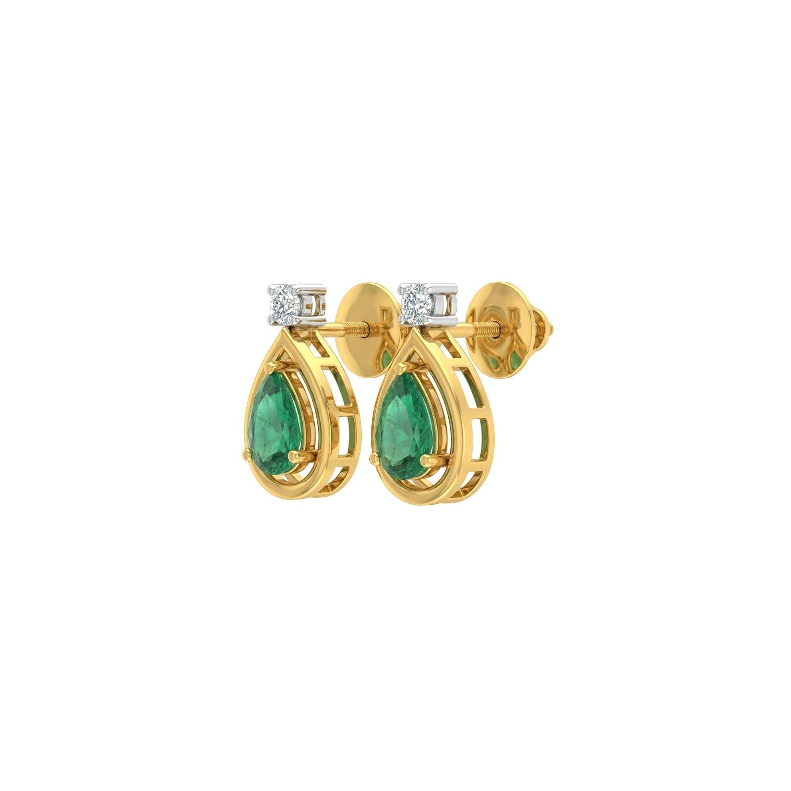 Golden Teardrop Sparkle Earring