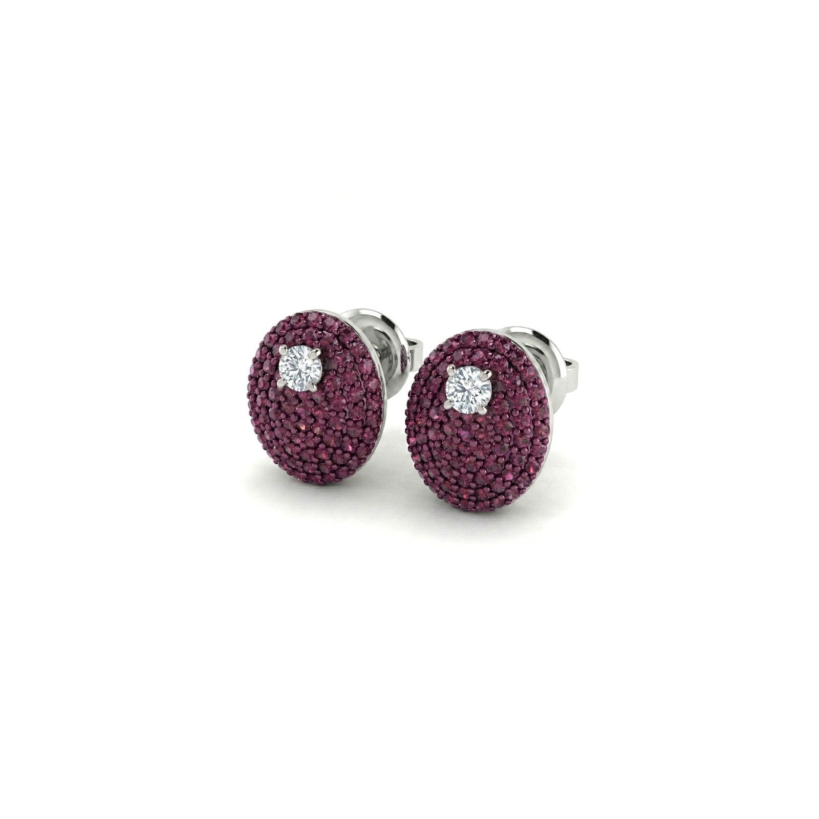 Pink Radiance Oval Studs