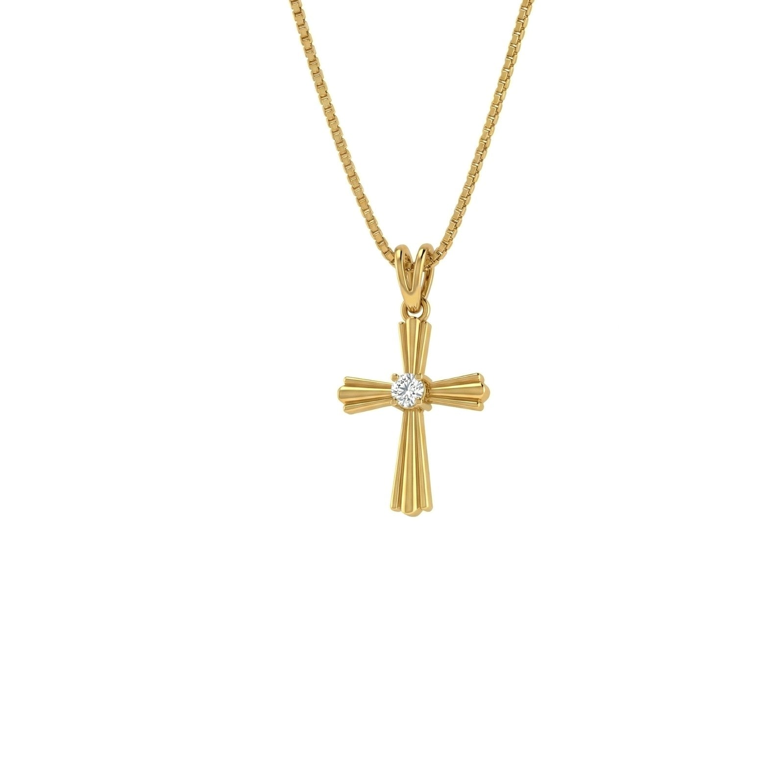 Radiant Cross Diamond Pendant