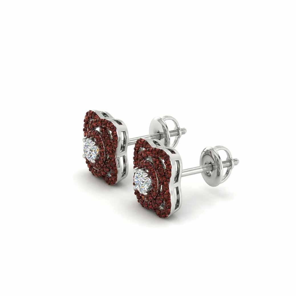 Rose Lattice Sparkle Earrings