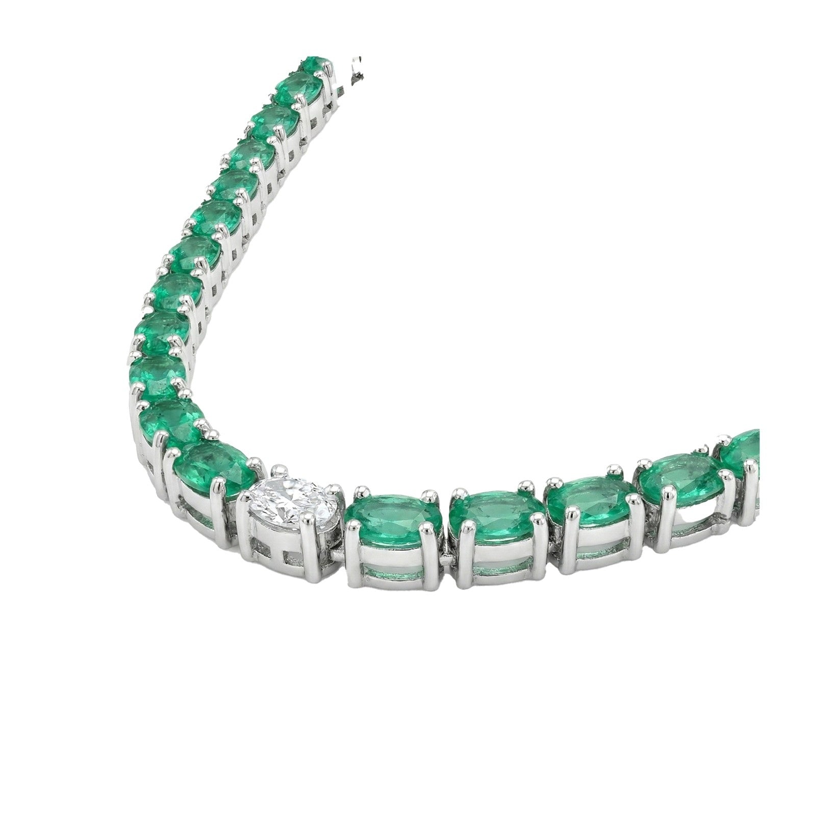 Green Gem Diamond Necklace
