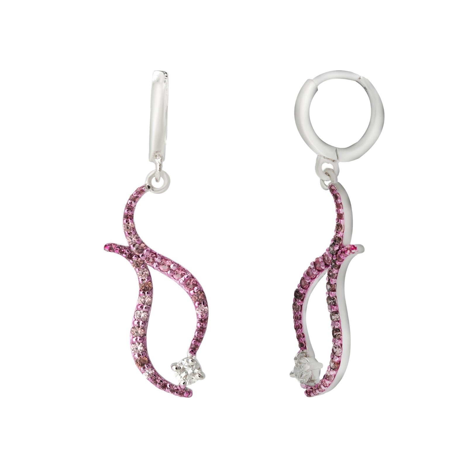Pink Swan Sparkle Earrings