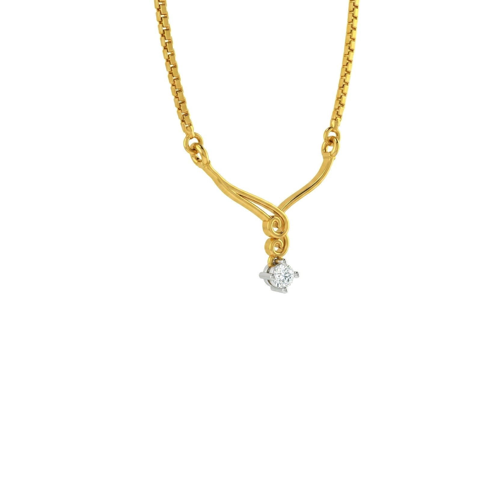 Eternal Spark Diamond Pendant With Chain