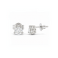 Nova Radiant Dot Earrings – 18K White Gold Rhodium Plated