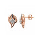 Seraph Leaf Studs – 18K Rose Gold Rhodium Plated