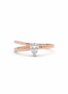 The Split Eternal Lab Diamond Ring 18k rose gold rhodium plated