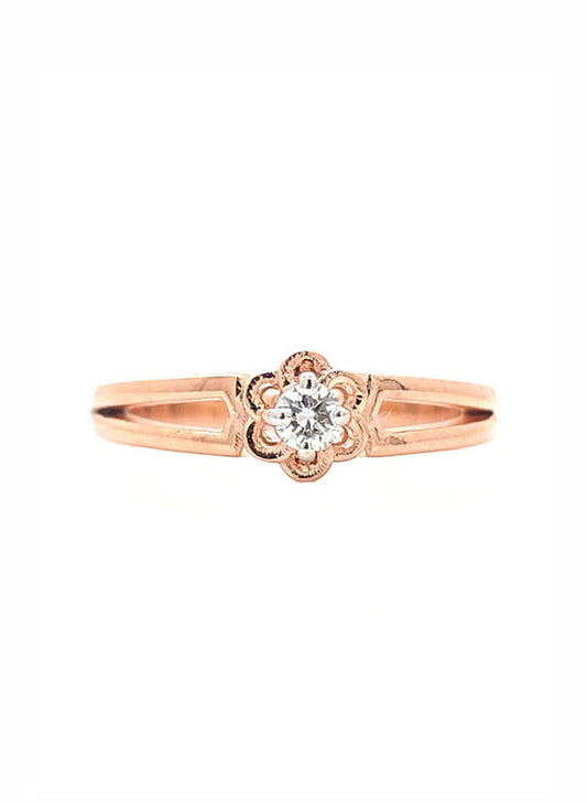 Floriana Dusk Glow Ring – 18K Rose Gold Rhodium Plated