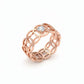 Geometric Grace 18K Rose Gold Rhodium Plated Statement Ring with Lab-Grown Solitaire
