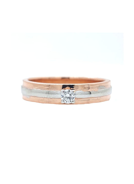 Lyra Axis Glow Ring – 18K Rose Gold Rhodium Plated