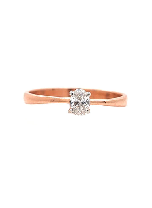 Auralyn Duo Grace Ring – 18K Rose Gold Rhodium Plated