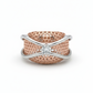18k Rose Gold Rhodium Plated Silver Aura Twist Lab-Grown Diamond Ring
