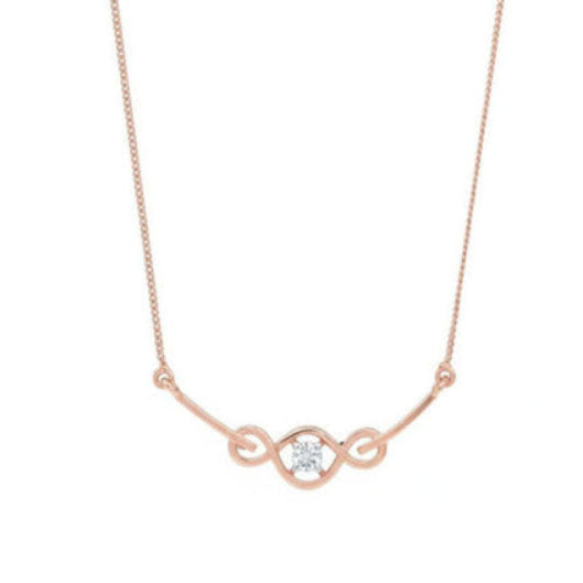 Luna Knot Pendant – 18K Rose Gold Rhodium Plated