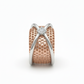 18k Rose Gold Rhodium Plated Silver Aura Twist Lab-Grown Diamond Ring