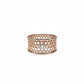 Modern Hive 18K Rose Gold Designer Ring with Lab-Grown Solitaire