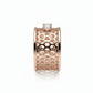 Modern Hive 18K Rose Gold Designer Ring with Lab-Grown Solitaire