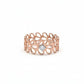 18K Rose Gold Rhodium Plated Floral Lace Band Adorned with a Lab Grown Diamond