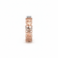 18K Rose Gold Rhodium Plated Floral Lace Band Adorned with a Lab Grown Diamond