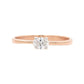 Lyra Solace Solitaire Ring – 18K Rose Gold Rhodium Plated