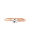 Lyra Solace Solitaire Ring – 18K Rose Gold Rhodium Plated