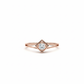 18K Rose Gold Rhodium Minimal Geometric Ring featuring Lab-Grown Brilliant Diamond