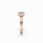 18K Rose Gold Rhodium Minimal Geometric Ring featuring Lab-Grown Brilliant Diamond