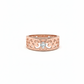 18K Rose Gold Rhodium-Plated Antique Style Ring with Lab-Grown Solitaire