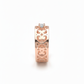 18K Rose Gold Rhodium-Plated Antique Style Ring with Lab-Grown Solitaire