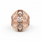 Ornate Blossom 18k Rose Gold Rhodium Plated Lab-Grown Diamond Ring