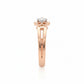 Floriana Dusk Glow Ring – 18K Rose Gold Rhodium Plated