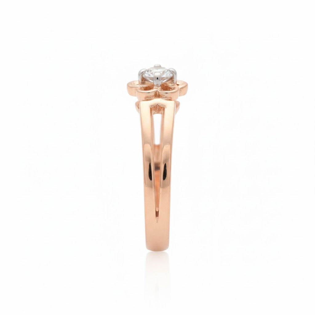 Floriana Dusk Glow Ring – 18K Rose Gold Rhodium Plated